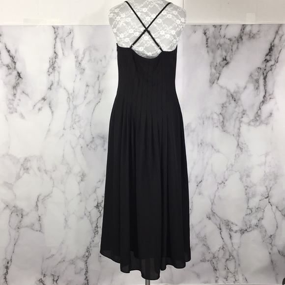 Banana Republic Black Criss Cross Back Midi Dress - Picture 3 of 14